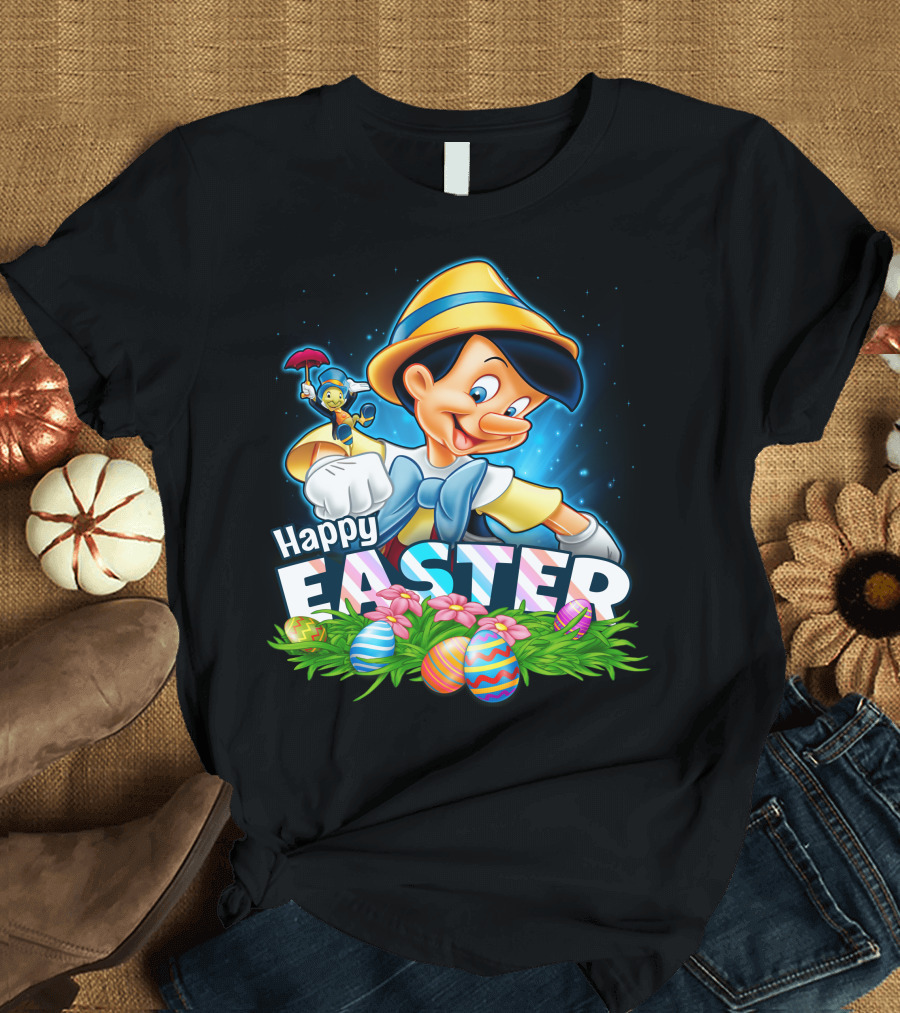 PINOCCHIO Happy Easter Eggs with Jiminy Cricket T-Shirt