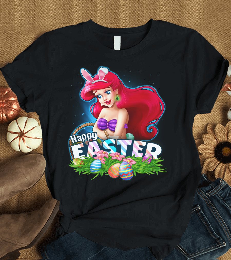 ARIEL Happy Easter Eggs and Bunny Ears T-Shirt