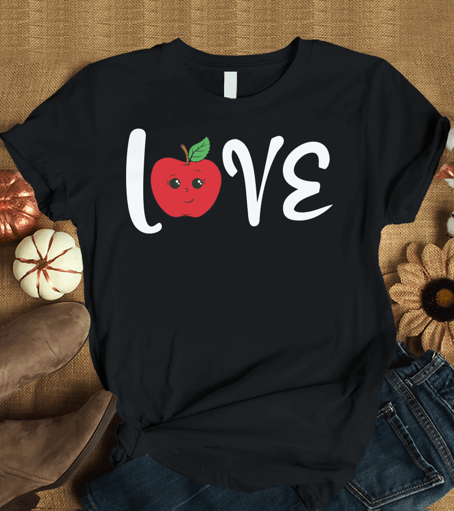 Love Cute Apple Emoji T-Shirt