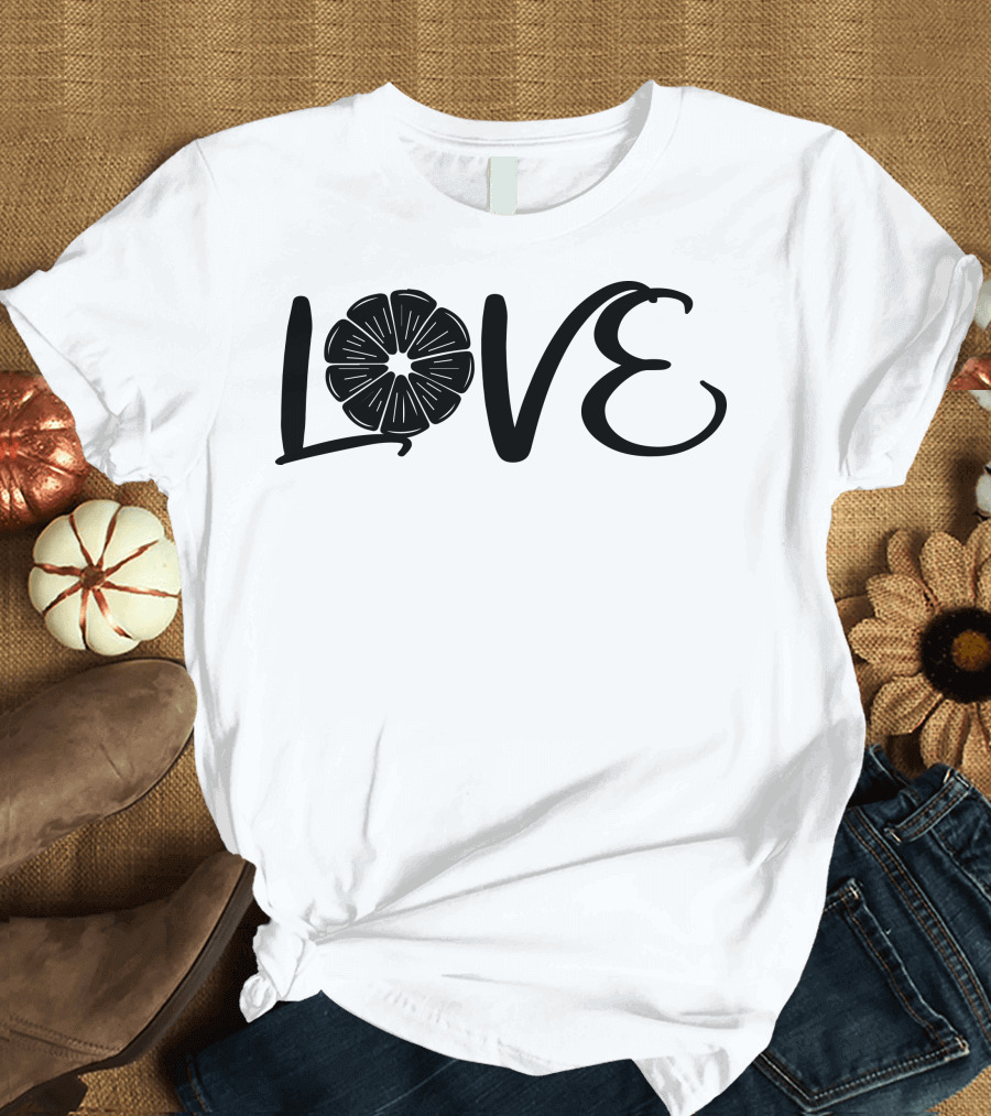 LOVE LEMON Sliced Citrus Typography T-Shirt