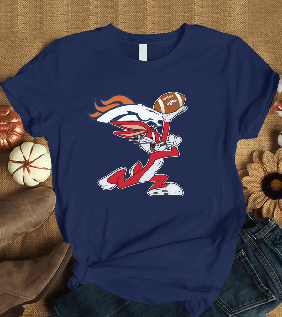 Denver Broncos Bugs Bunny Football Chiefs T-Shirt