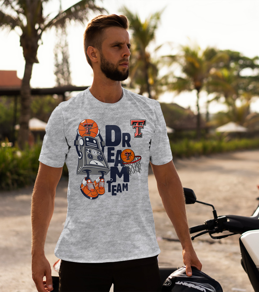 Texas Tech Dream Team Basketball Robot With Ttu Logos T-Shirt