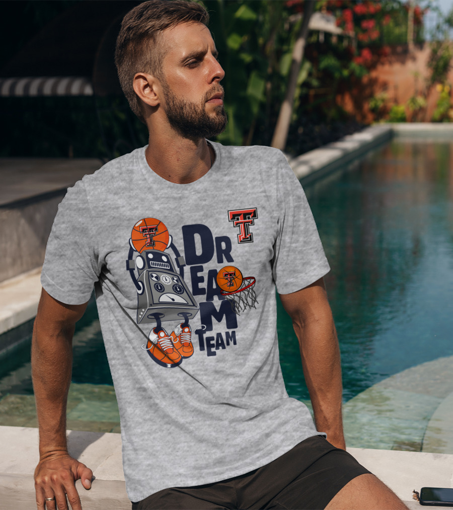Texas Tech Dream Team Basketball Robot With Ttu Logos T-Shirt
