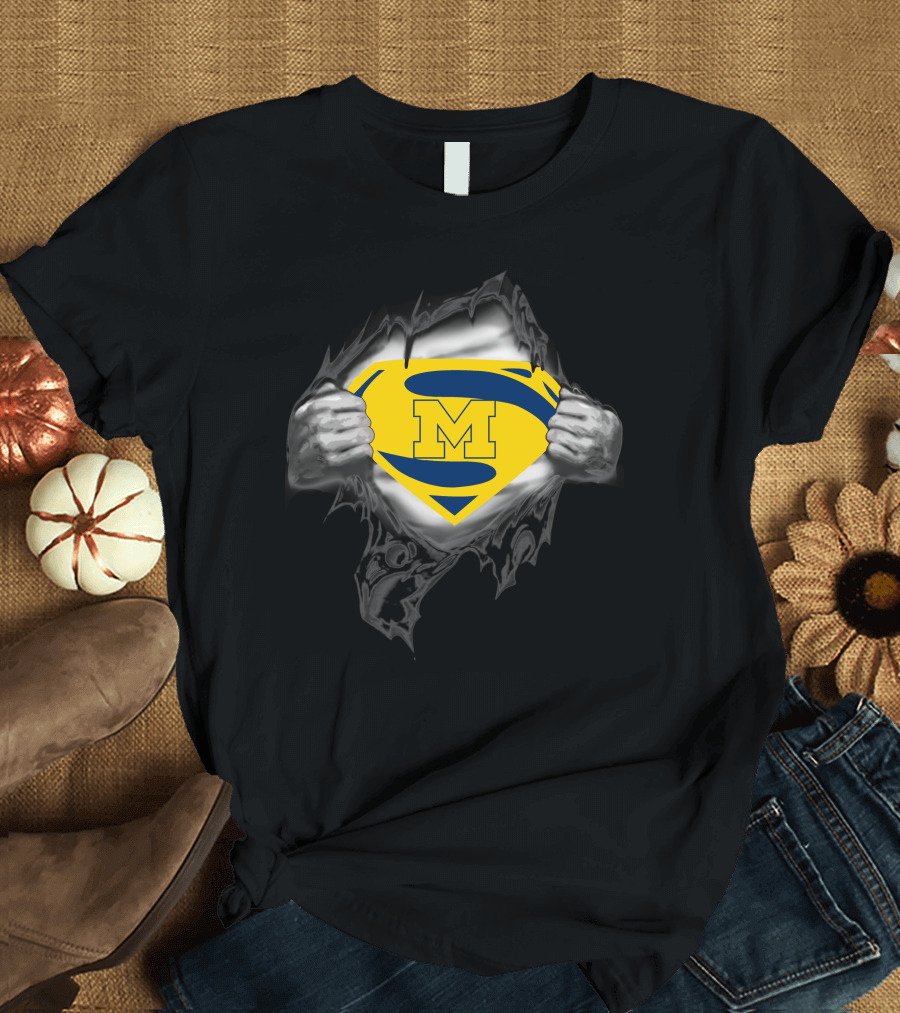 Michigan M Super Shield Comic T-Shirt