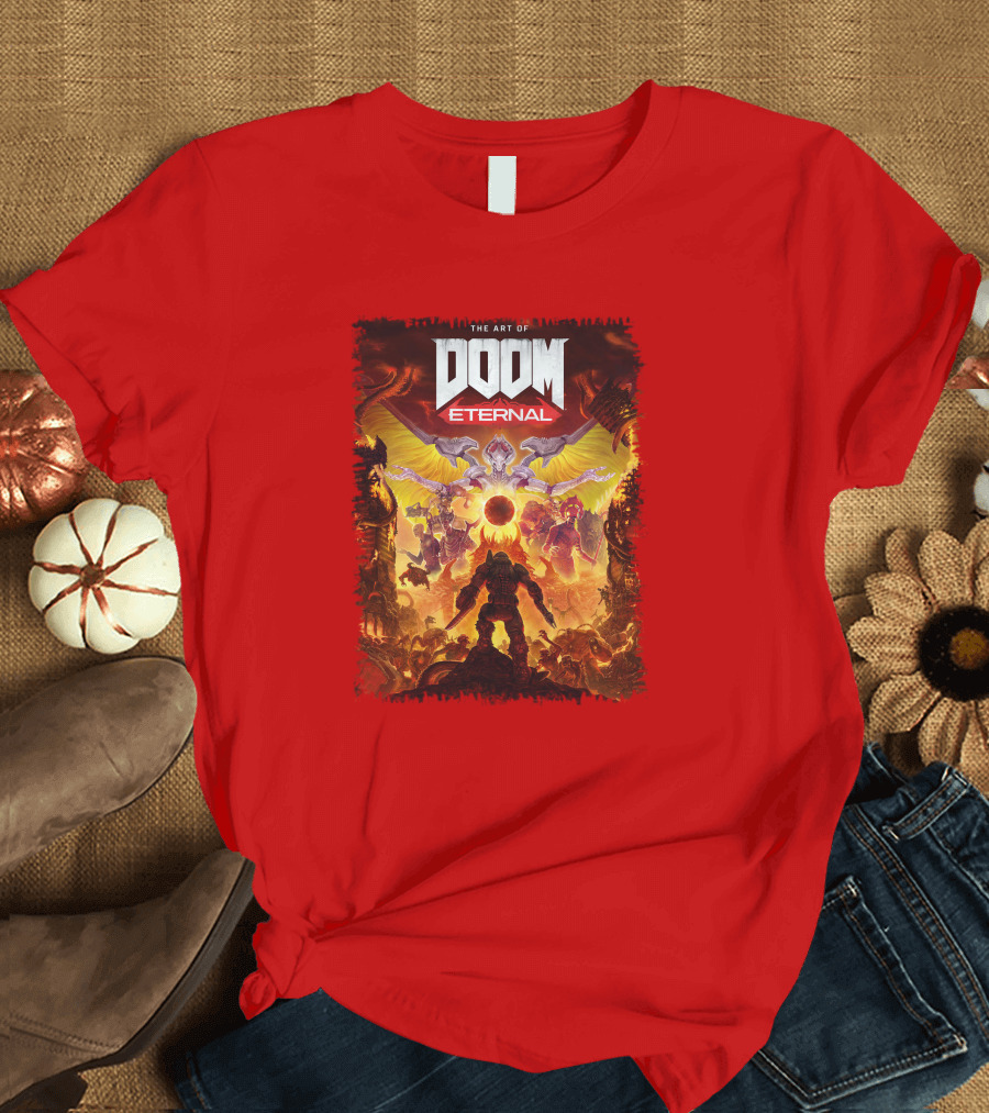 DOOM Eternal The Art Of Fiery Battle Imagery Iconic Elements T-Shirt
