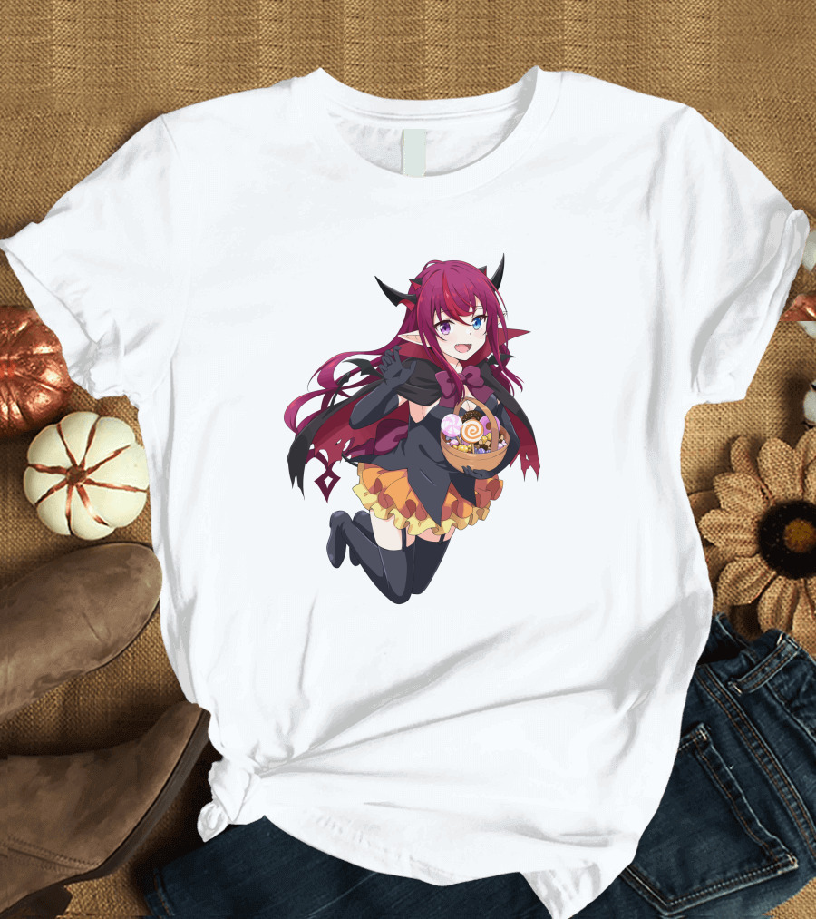 Irys Anime Halloween Devil With Candy Basket T-Shirt