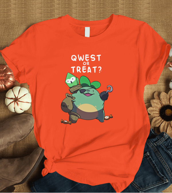 T-Shirt: Qwest or Treat Halloween Quest Sprout Pirate Hook Candy T-Shirt Qwest or Treat Halloween Quest Sprout Pirate Hook Candy T-Shirt