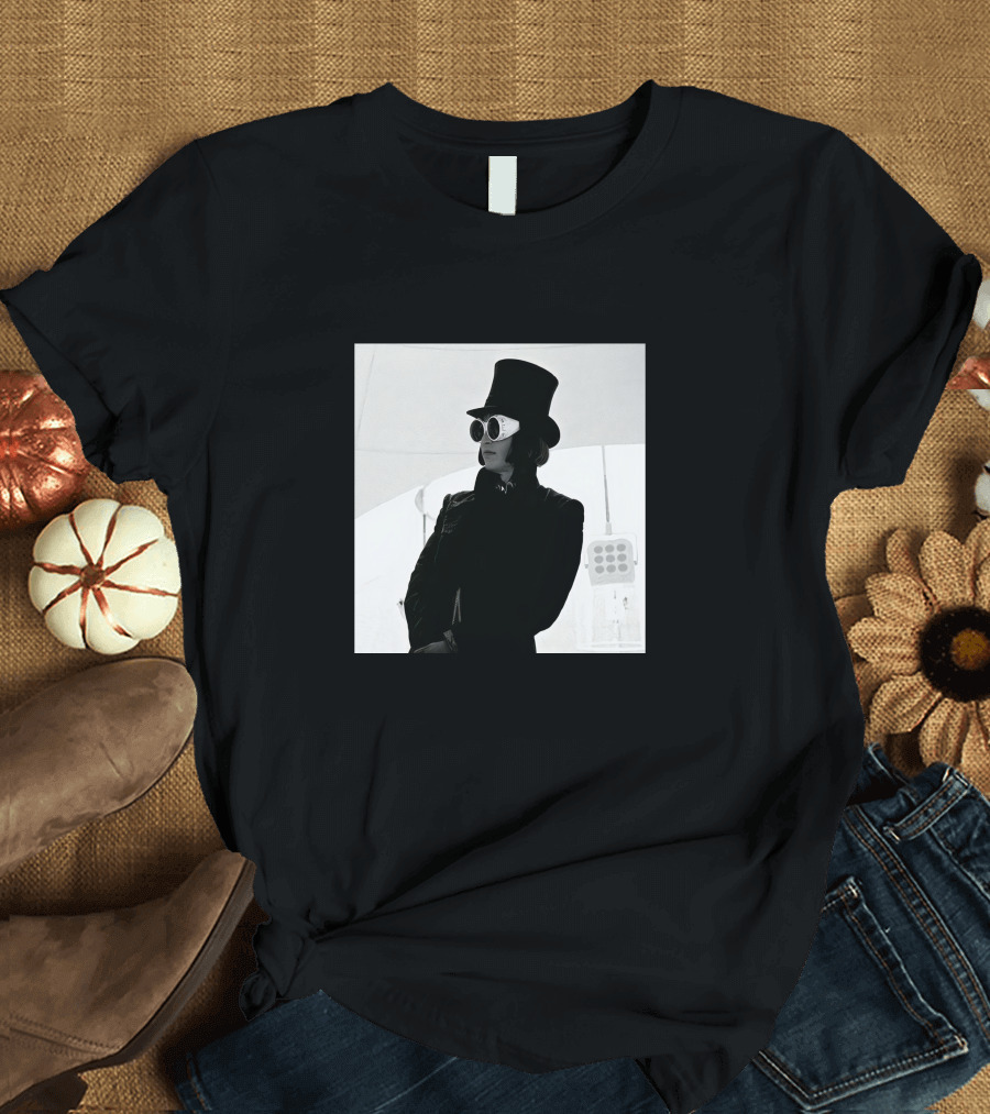 Badr Hari Willy Wonka Black and White Top Hat Sunglasses T-Shirt