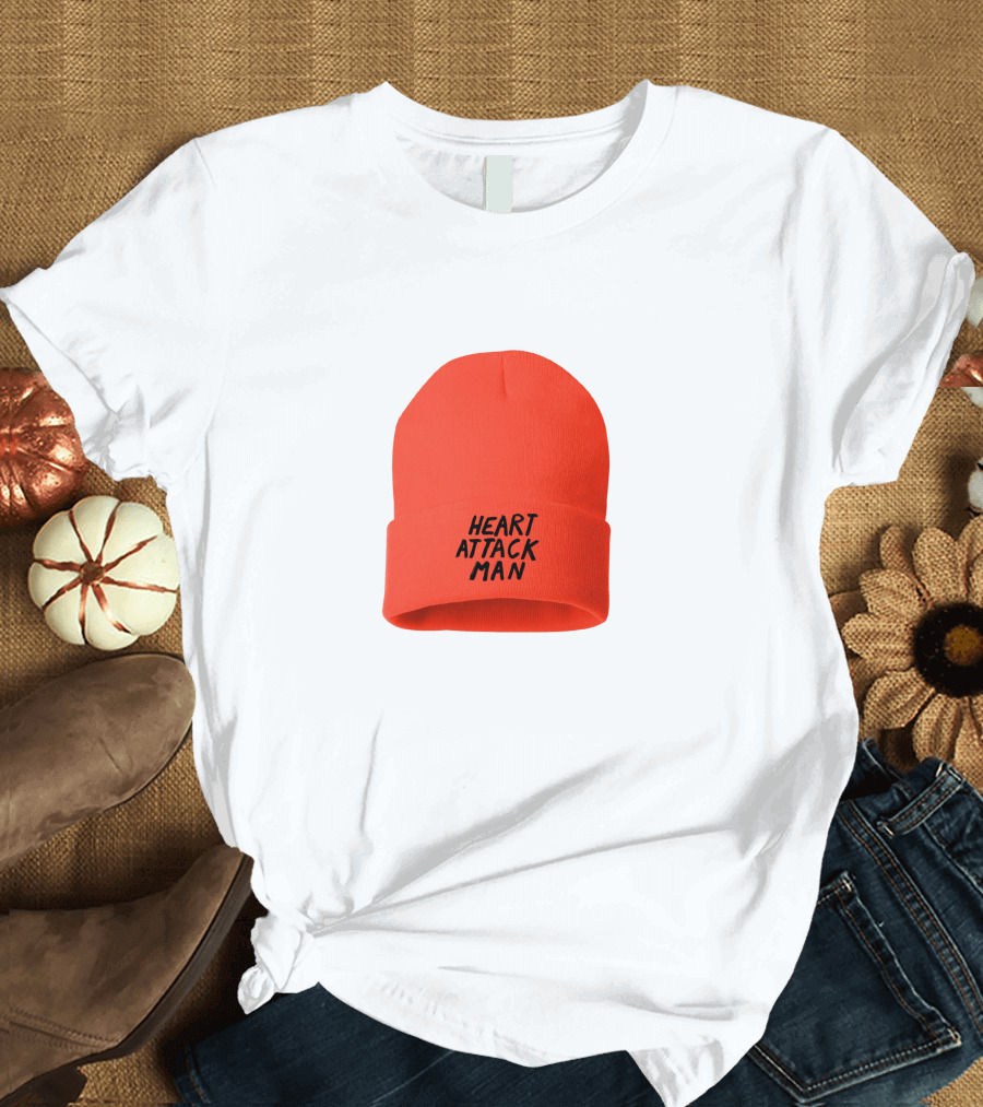 Heart Attack Man Beanie Thoughtz And Prayerz T-Shirt