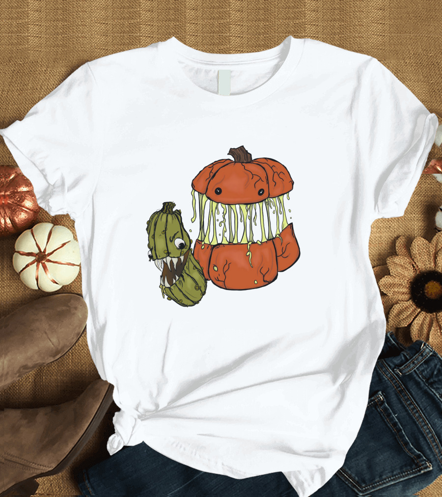 Megan Garner Spooky Art Drop Oh My Gourd Pumpkin Creature T-Shirt