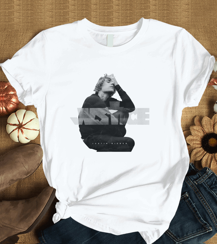 Justin Bieber Justice Album Cover Black and White Image T-Shirt