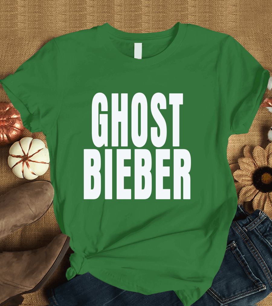 Shop Justin Bieber Music Ghost Bieber Crewneck T-Shirt