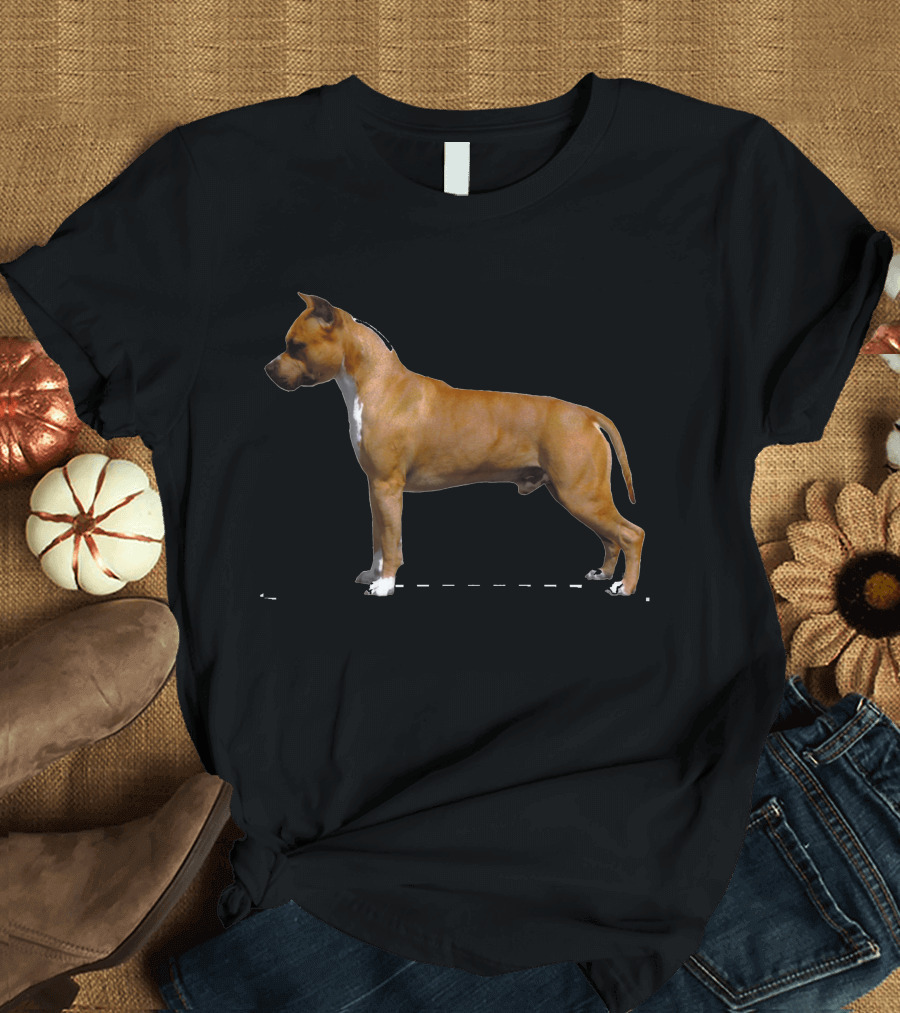 American Staffordshire Terrier Standing Profile T-Shirt