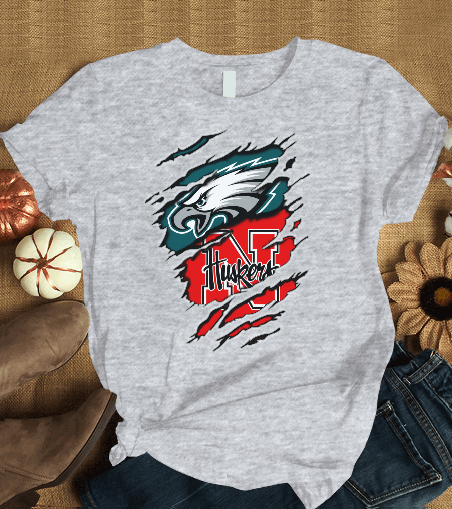 Eagles Huskers Logo Crossover T-Shirt
