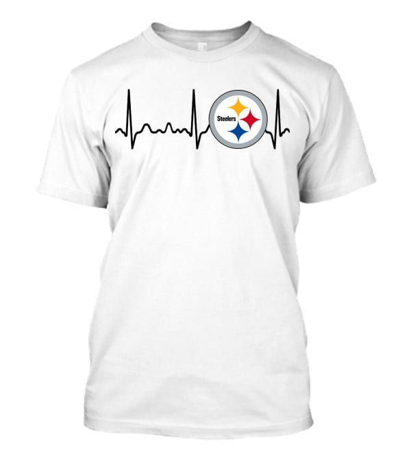 Heartbeat Steelers Logo NFL Fan Gear T-Shirt
