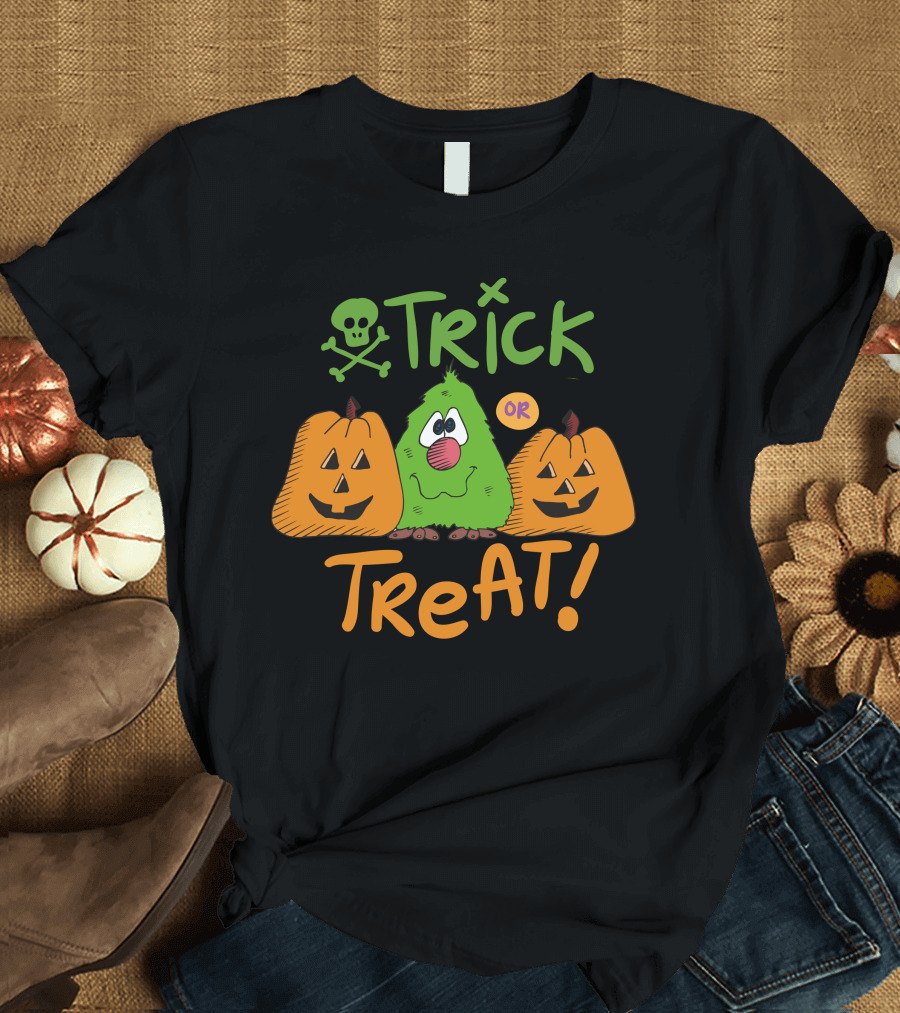 Trick or Treat Skulls and Pumpkins T-Shirt