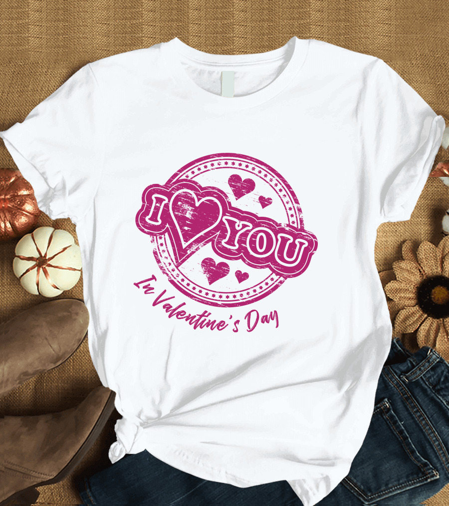 I Love You Heart Circle Valentine's Day T-Shirt