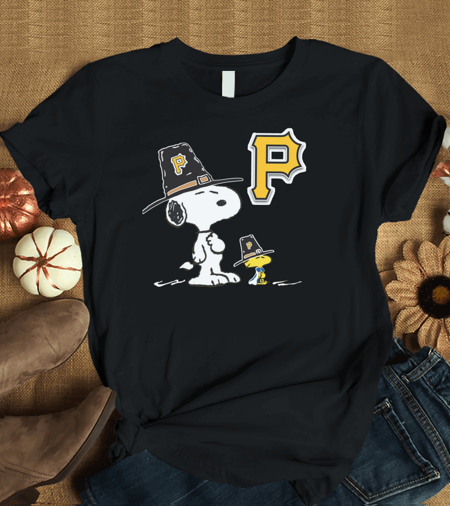 Snoopy Pittsburgh Pirates Thanksgiving Hat Peanuts T-Shirt