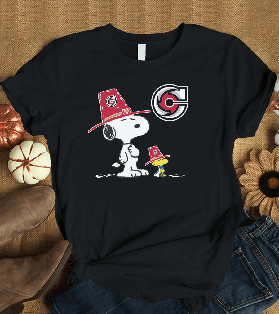 Cincinnati Cyclones Snoopy and Woodstock with Cyclones T-Shirt