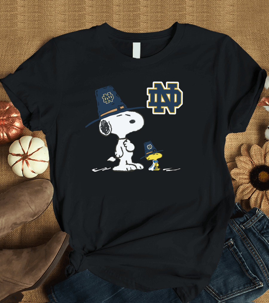 Notre Dame Fighting Irish Snoopy and Woodstock ND T-Shirt