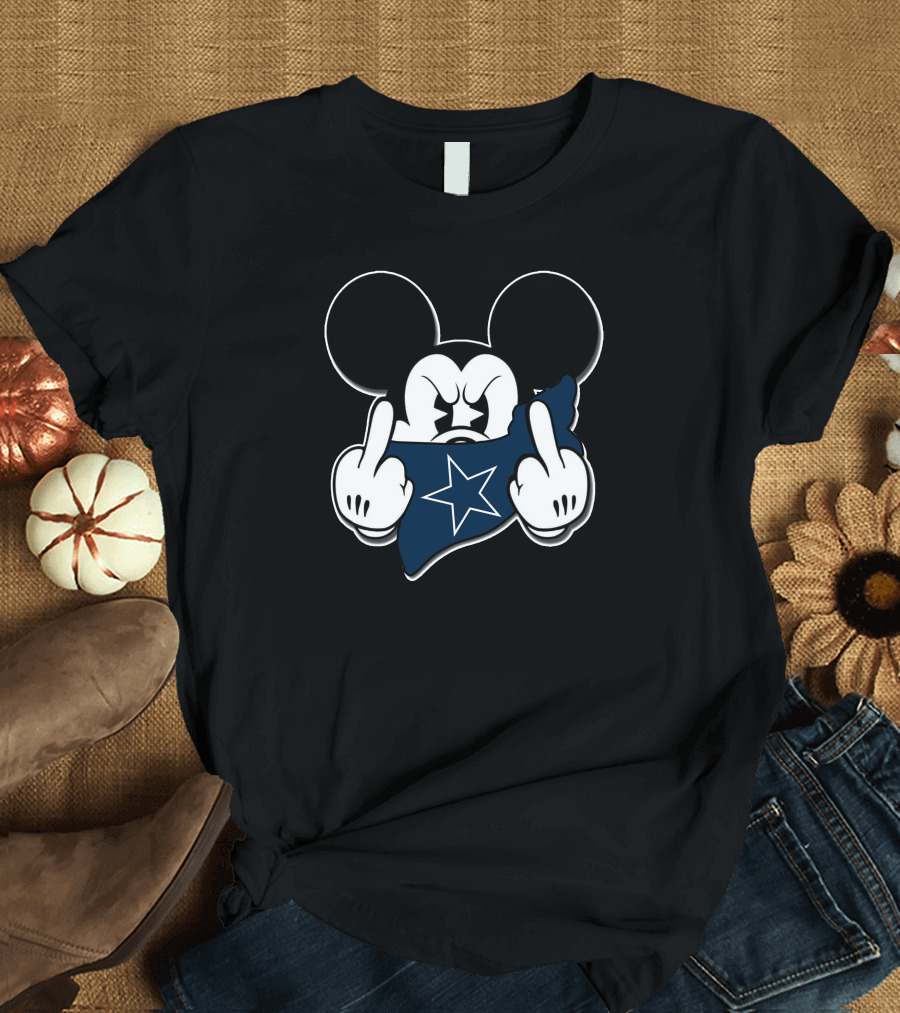 Mickey Mouse Dallas Cowboys Fan Gesture T-Shirt