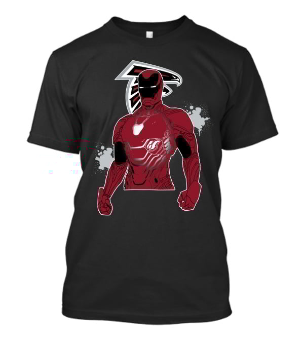 Iron Man Marvel Atlanta Falcons Nfl Crossover T-Shirt