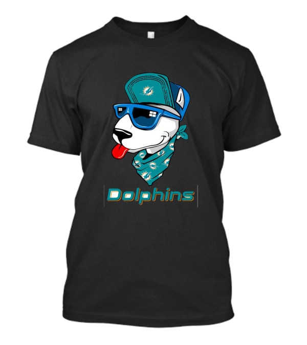 Dolphins Bull Terrier Fan Style T-Shirt