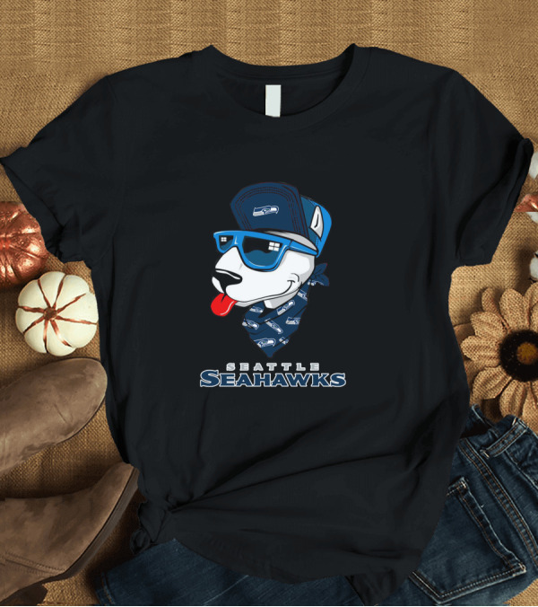 T-Shirt: Seattle Seahawks Bull Terrier Fan T-Shirt Seattle Seahawks Bull Terrier Fan T-Shirt