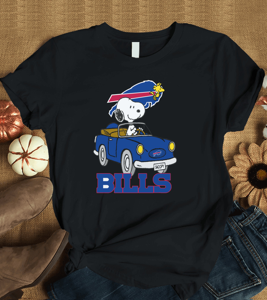 Buffalo Bills Snoopy Woodstocks Long Ride T-Shirt