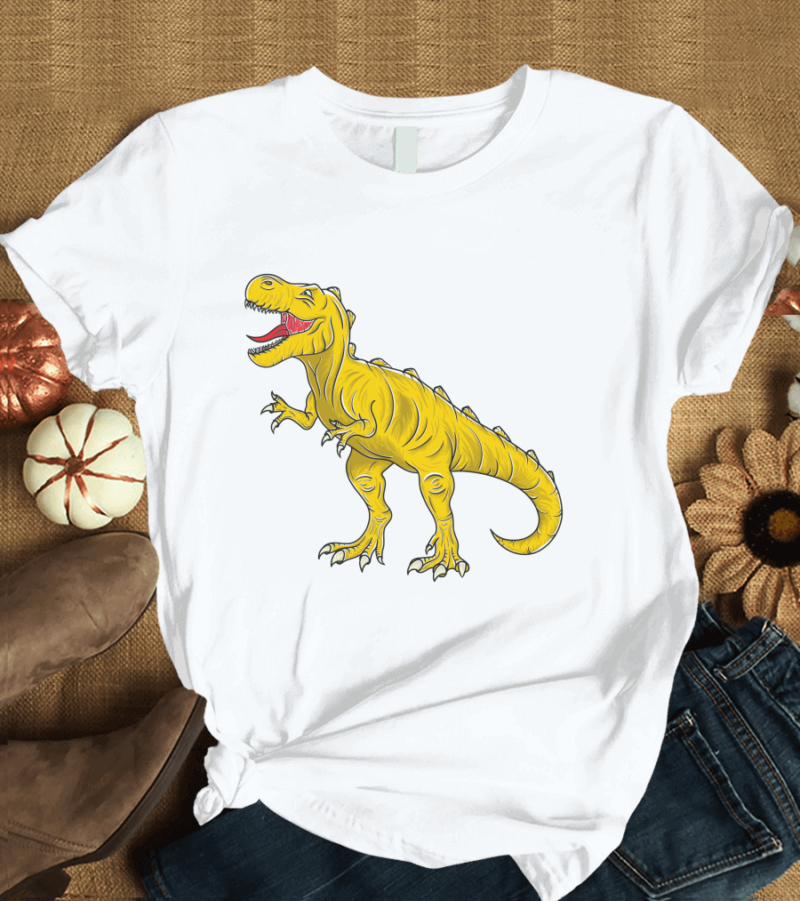 Yellow Dinosaur Tyrannosaurus Rex T-Shirt