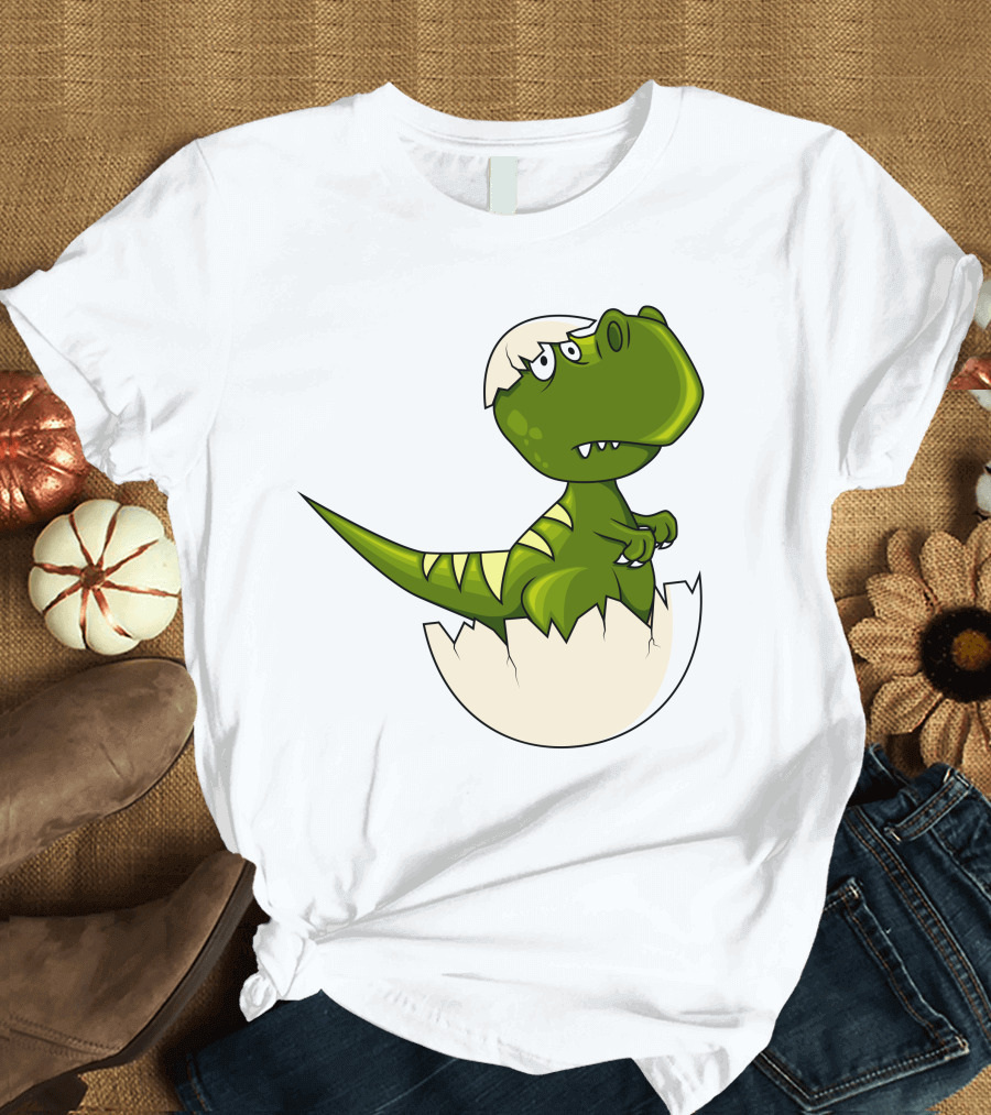 Baby Dragon Hatching from Egg with Playful Expression T-Shirt