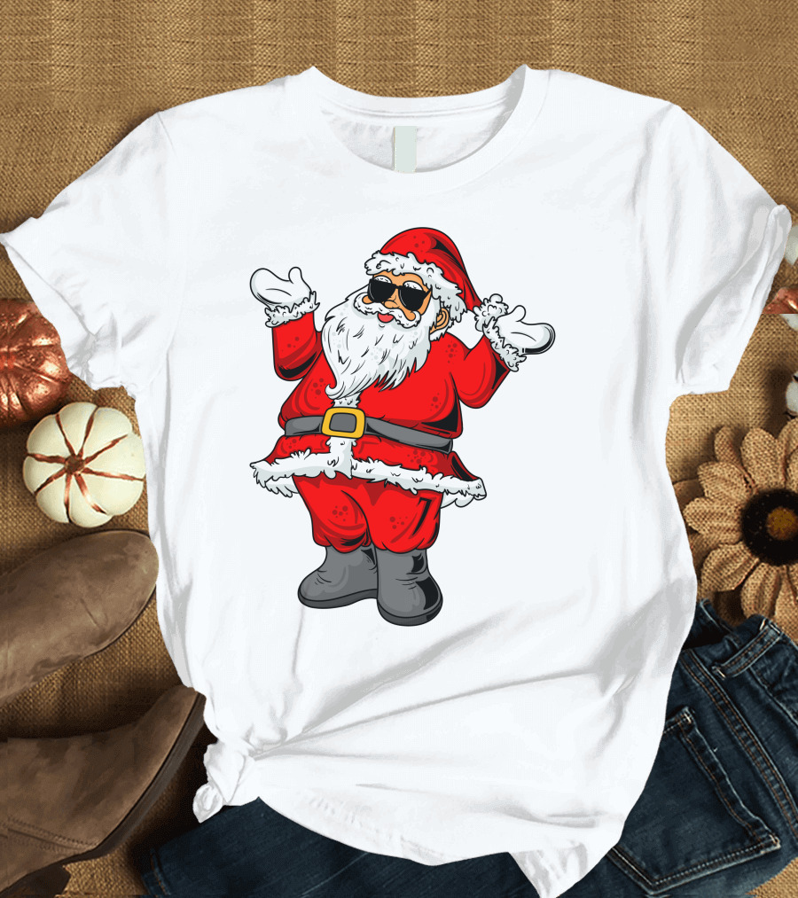 Santa Claus Wearing Cool Shades T-Shirt