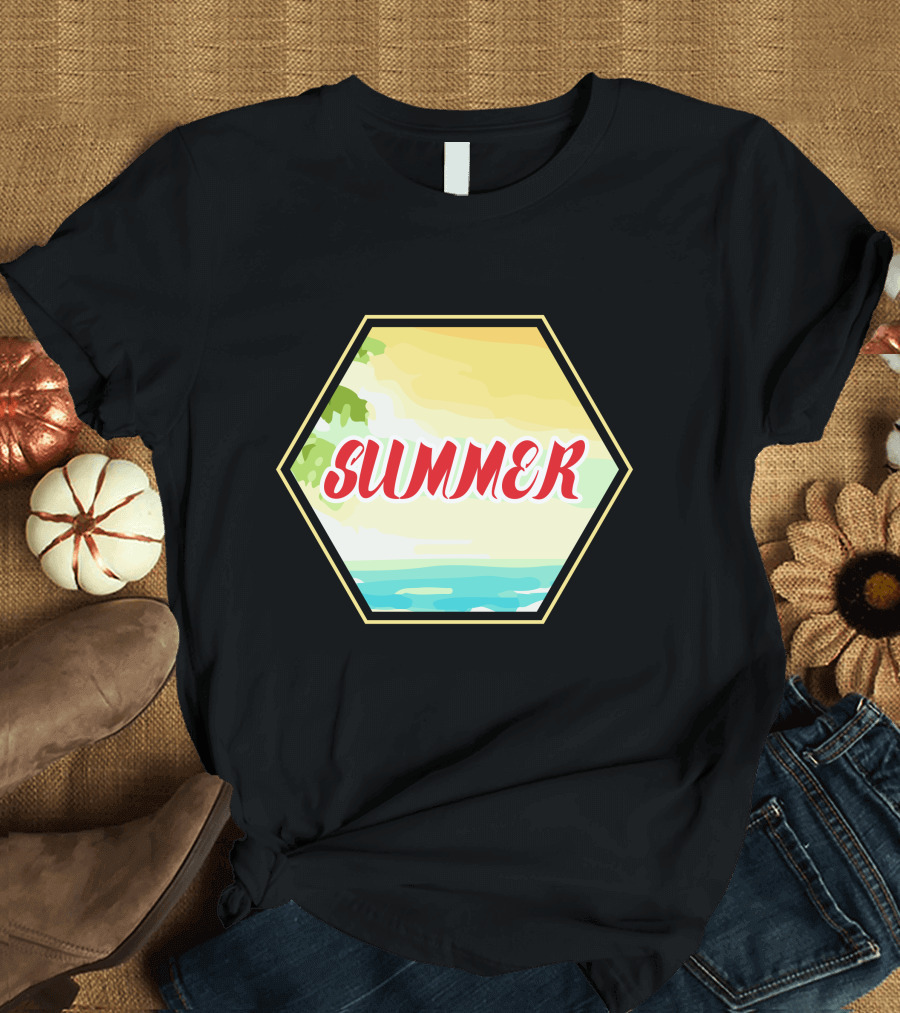 Summer Ocean Hexagon T-Shirt