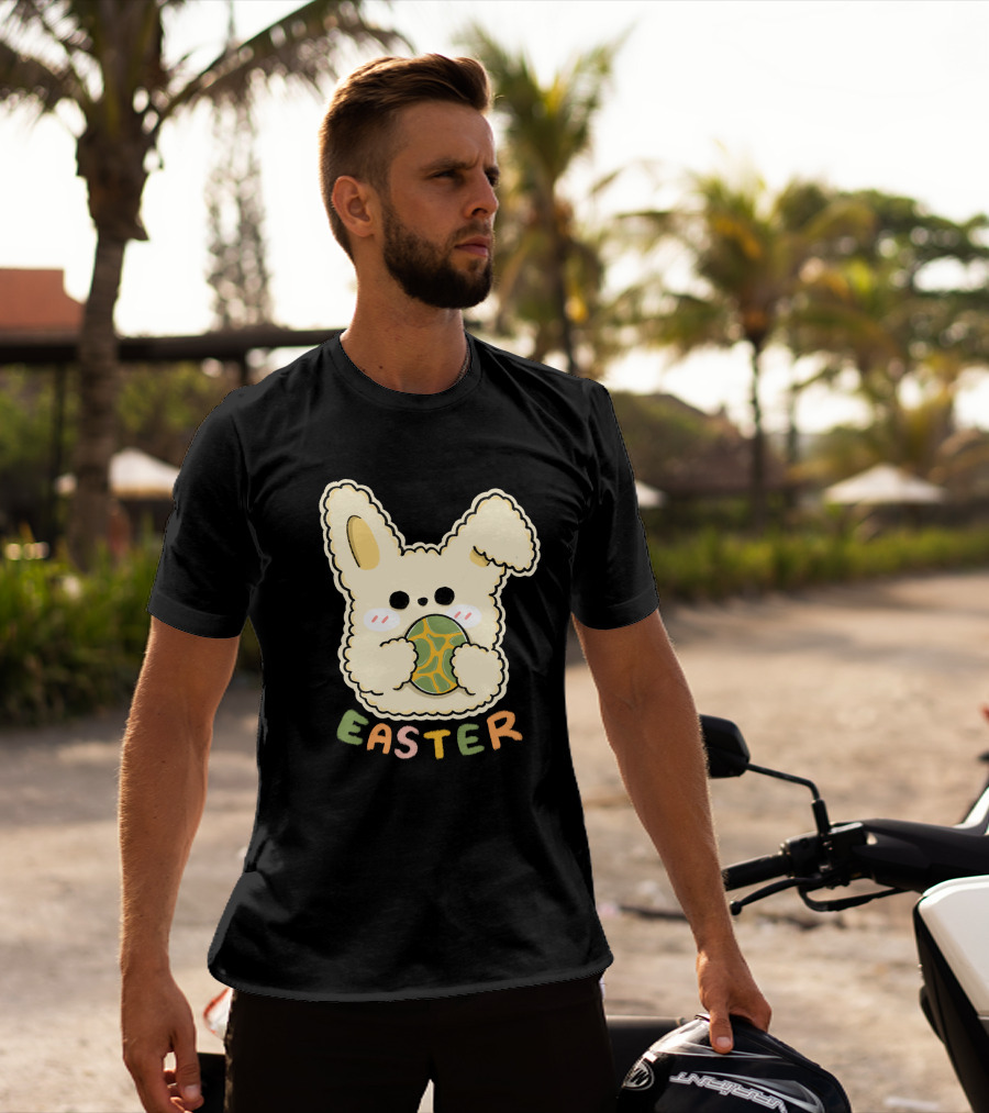 Easter Bunny Holding Easter Egg Sticker T-Shirt