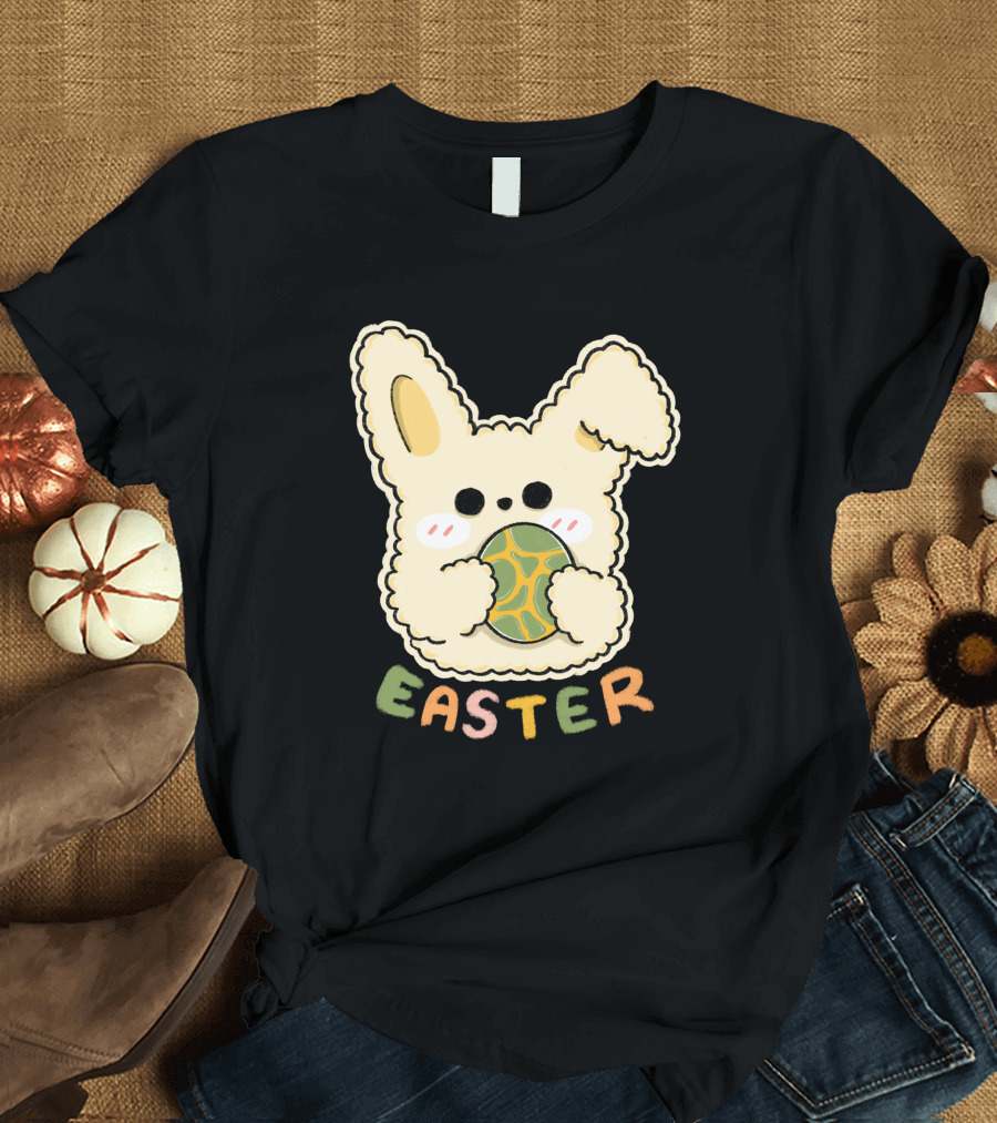 Easter Bunny Holding Easter Egg Sticker T-Shirt