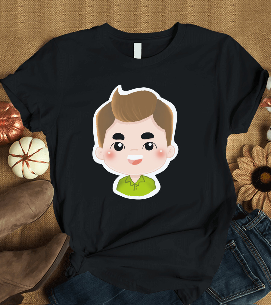 Fathers Day Daddy Sticker Cute Cartoon Character T-Shirt