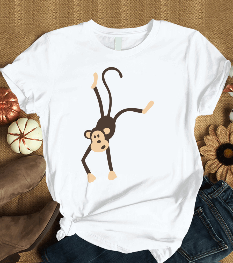 Funny Cartoon Monkey Doing Handstand T-Shirt