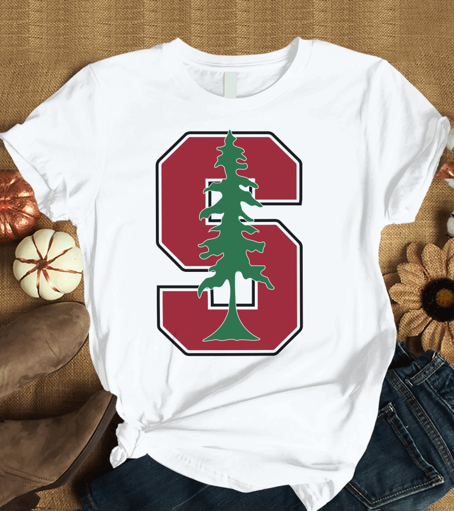 Stanford University Cardinal Logo with Tree T-Shirt