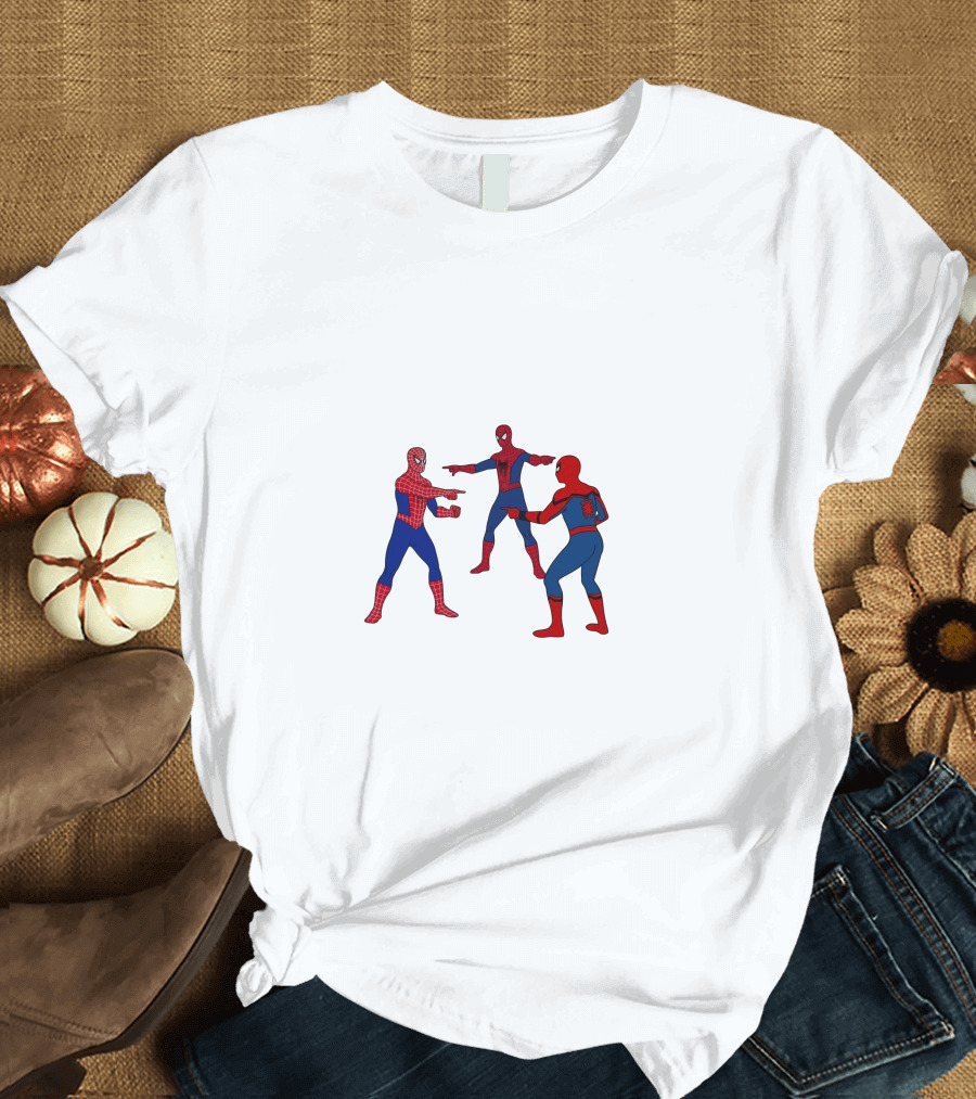 Spidermans No Way Home Pointing Meme Trio T-Shirt