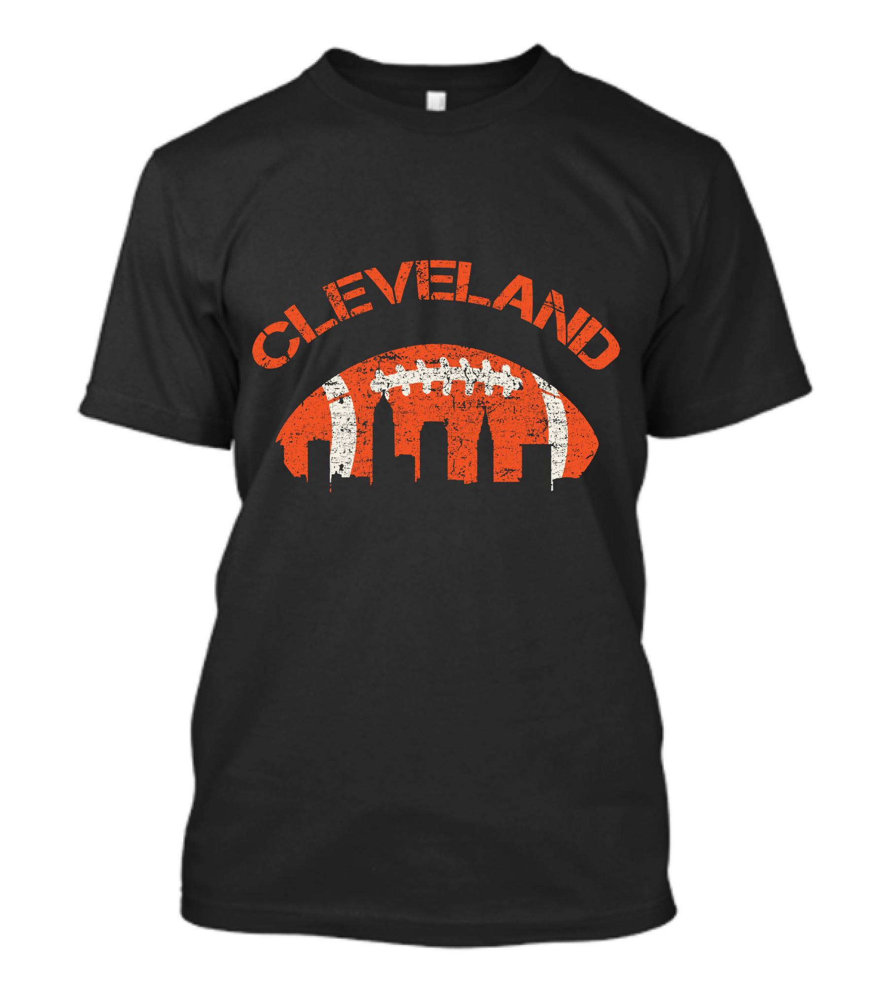 Vintage Cleveland Skyline Football T-Shirt