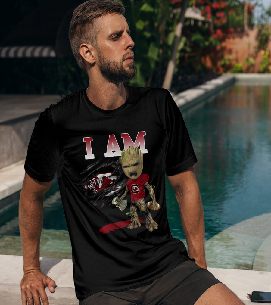 I Am Sc Gamecocks Groot Football Fan T-Shirt