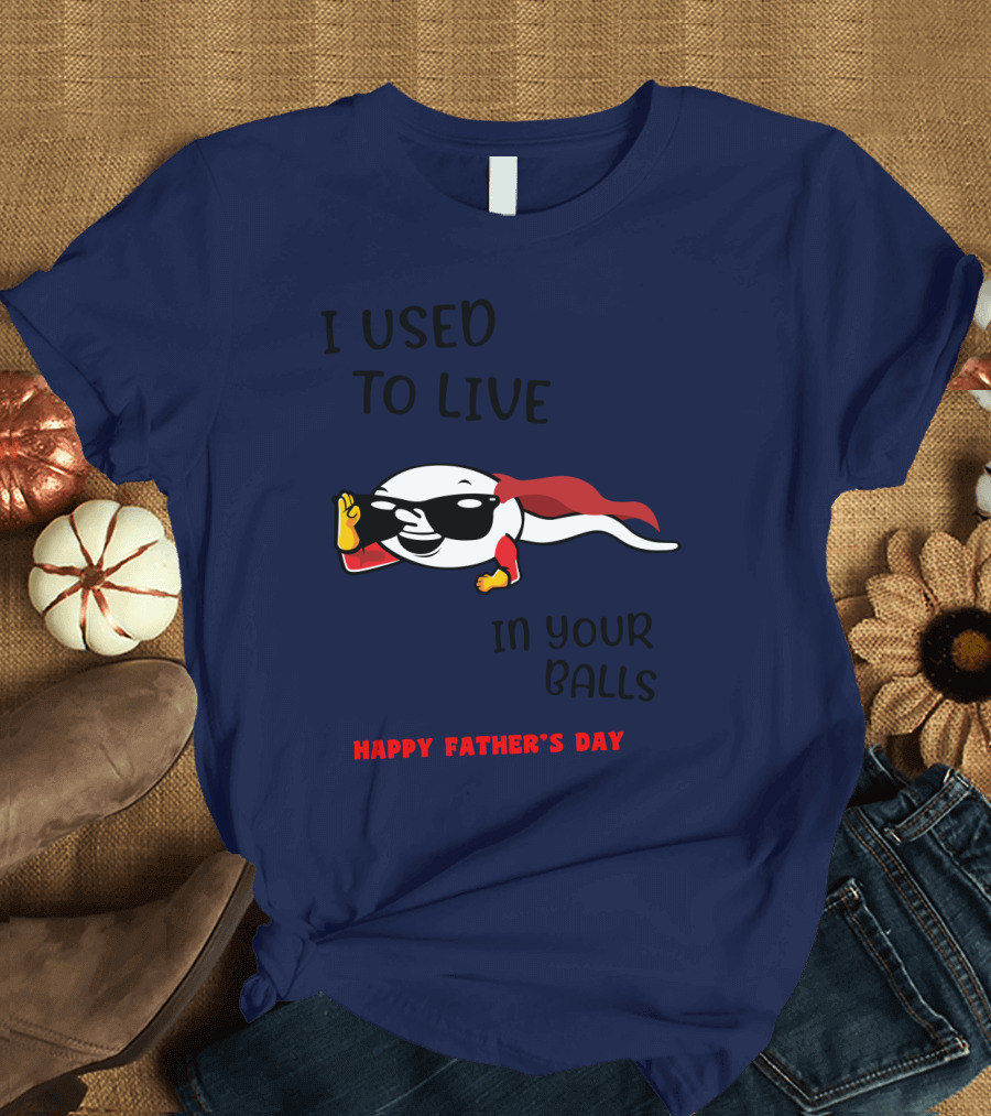 I Used to Live in Your Balls Happy Father's Day T-Shirt