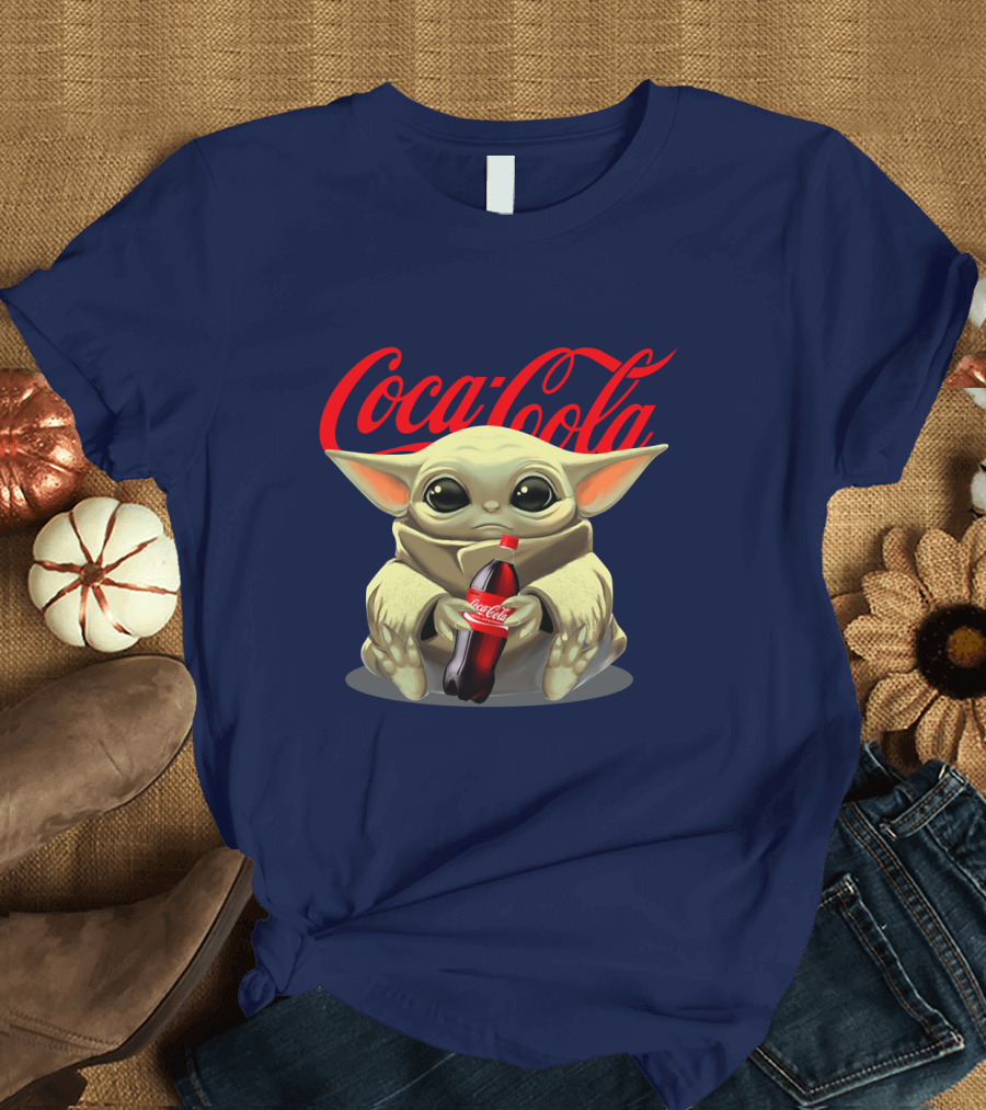 Star Wars Baby Yoda Holds Coca Cola Bottle T-Shirt