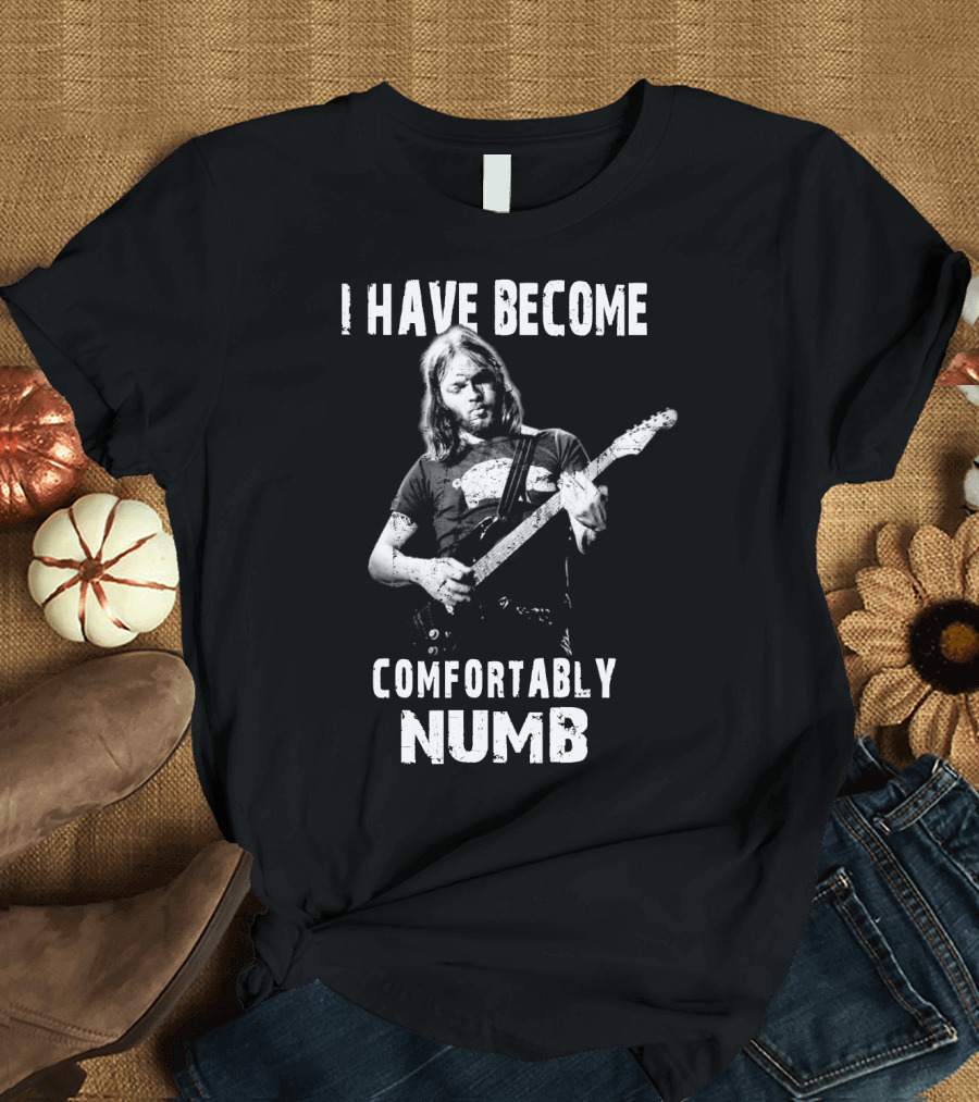 David Gilmour I Have Become Comfortably Numb Guitarist Iconic Rock Image T-Shirt
