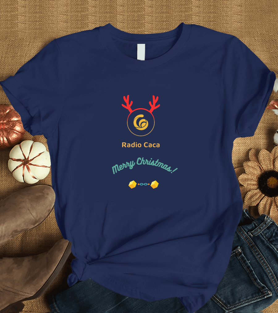 Radio Caca Merry Christmas Antlers T-Shirt