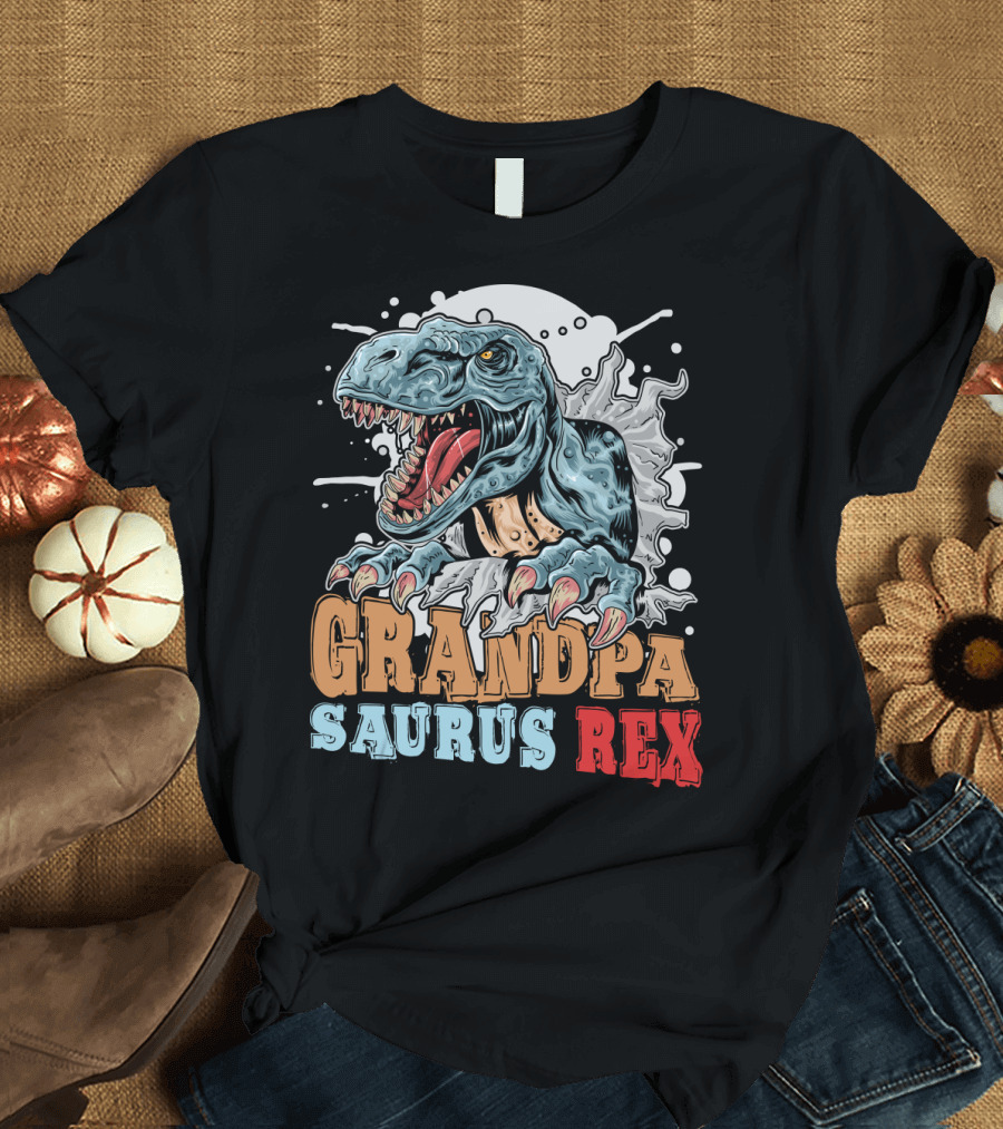 Grandpasaurus Rex Dinosaur Grandpa T-Shirt
