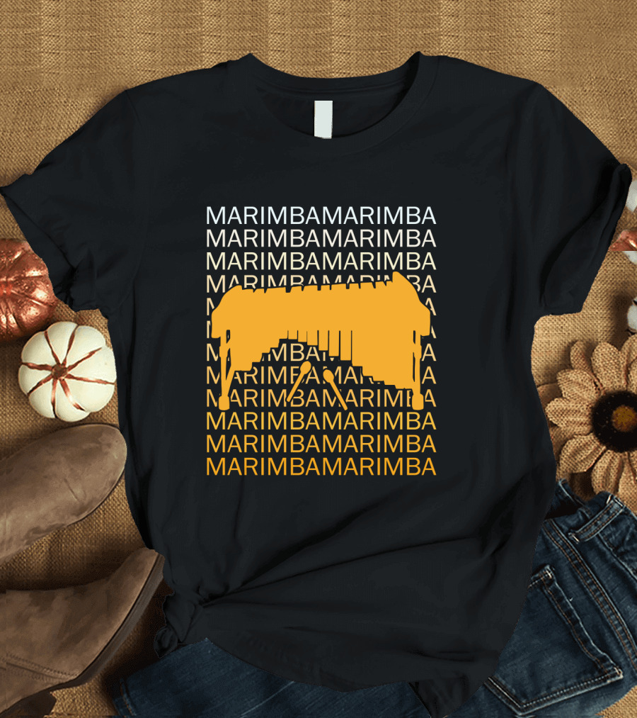Marimba Marimba Marimba Yellow Instrument T-Shirt