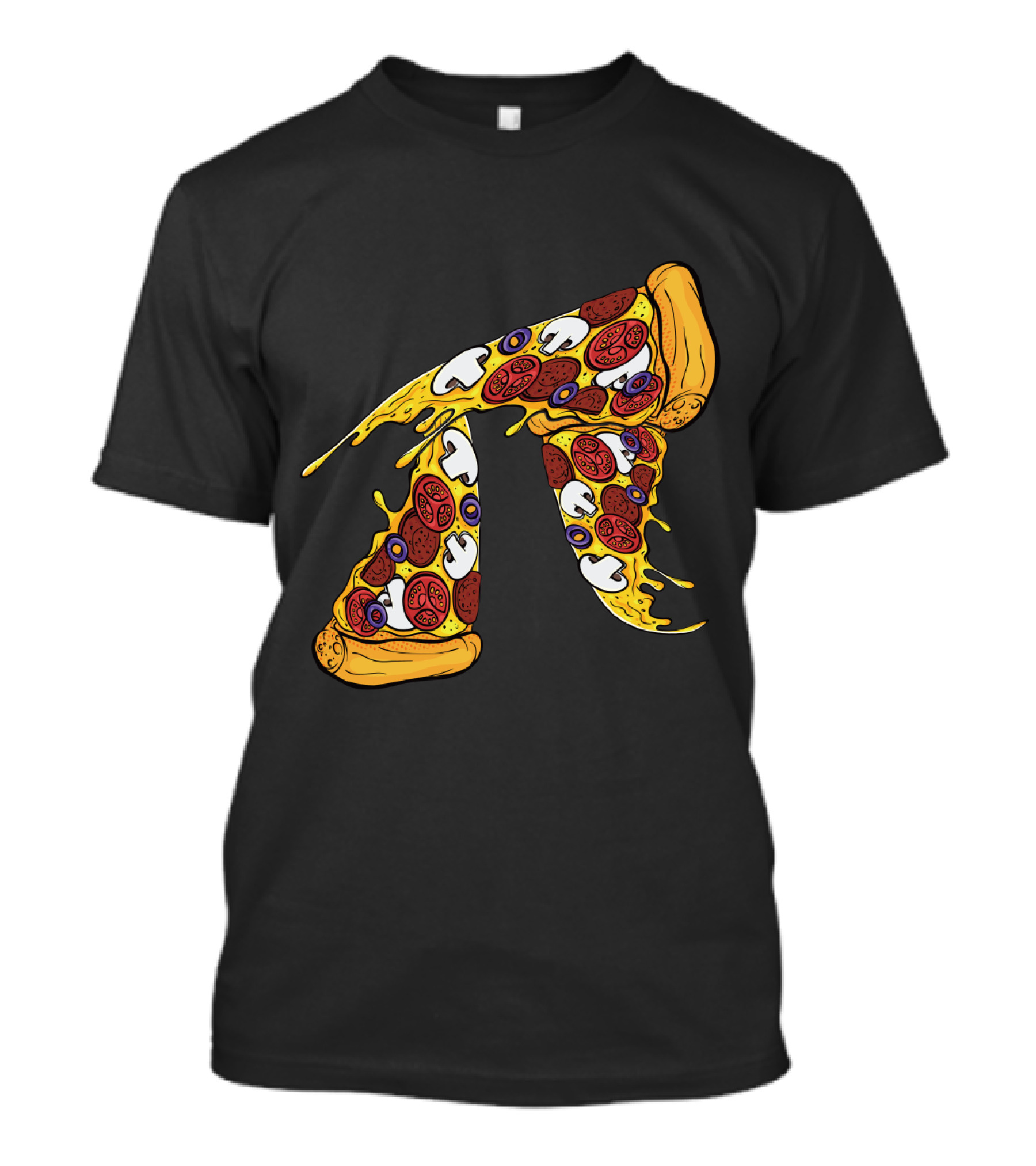 Pi Day Pizza Pi Funny Math Food 3.14 Melted Cheese Slice T-Shirt