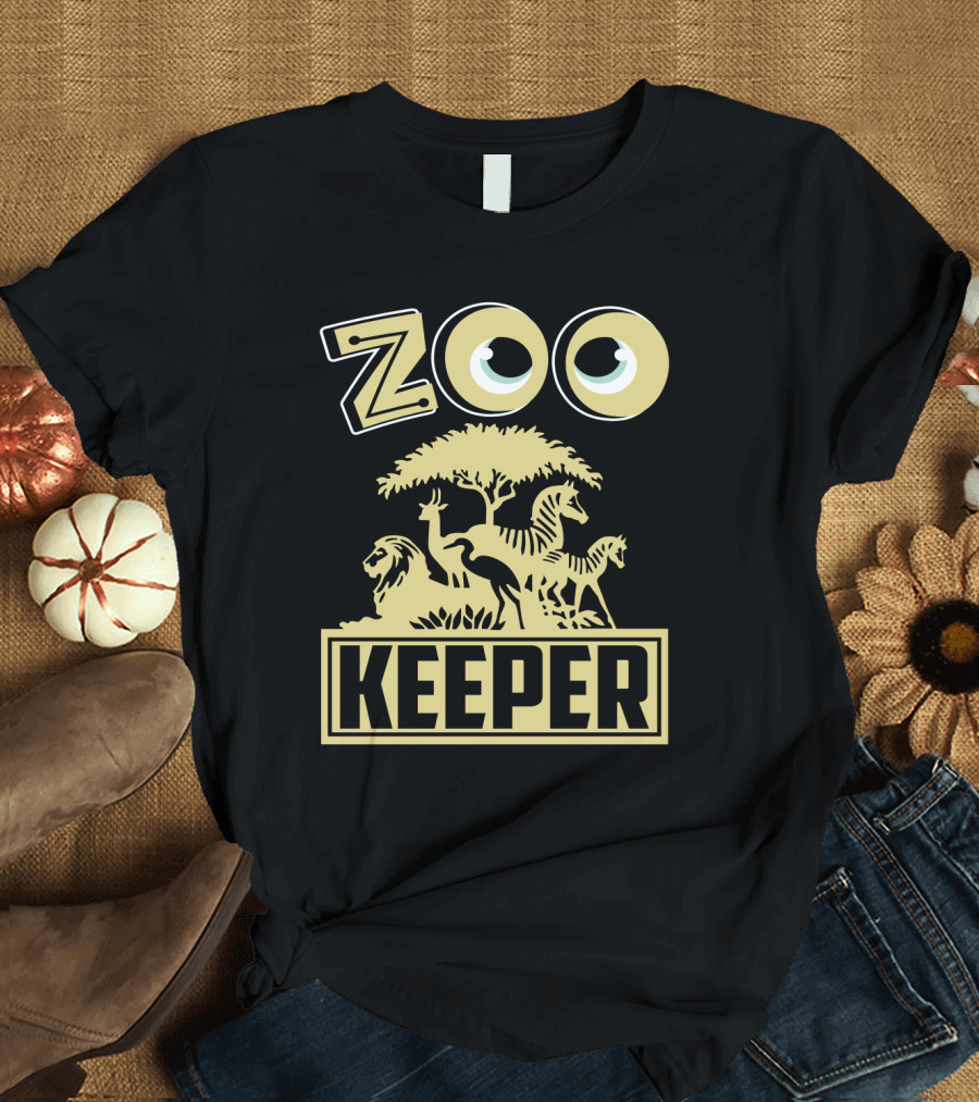 ZOO KEEPER Lion Giraffe Zebra Safari T-Shirt