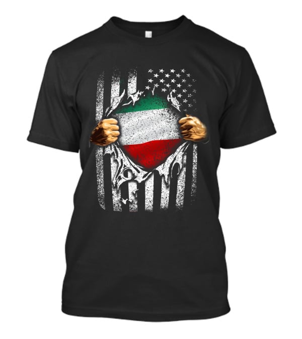 Super Hungary Hearts American Flag Hungarian Patriot T-Shirt
